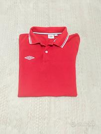polo umbro rossa vintage taglia L 100% cotone 