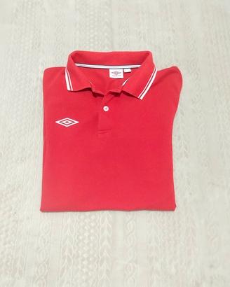 polo umbro rossa vintage taglia L 100% cotone 