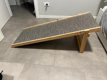 Rampa per cani su misura - Legno e tessuto Missoni