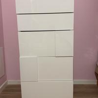 Settimino mobile cassettiera bianca