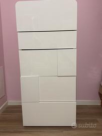 Settimino mobile cassettiera bianca