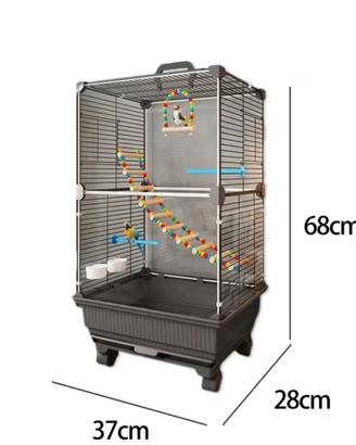 Gabbia pappagalli / uccelli con griglia e vassoio