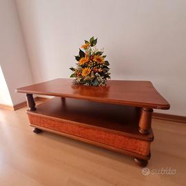 Tavolino basso in legno pieno – vintage soggiorno