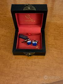 Gemelli in acciaio con pietra