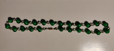 Collana perle sintetiche verde