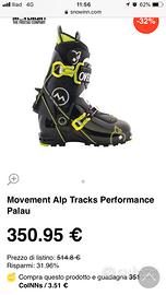 Scarponi sci alpinismo unisex nuovi