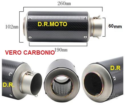 46.01 scarico VERO CORTO CARBONIO 26 CM RACING