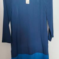 Vestitino blu mezza stagione con maniche a 3/4