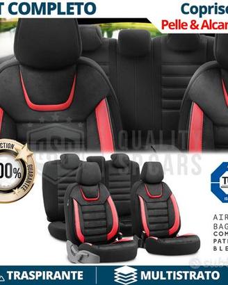 COPRISEDILI per VW T-Roc in Alcantara Pelle Rossa