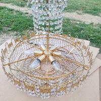 lampadario vintage diamantini