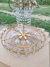 lampadario vintage diamantini