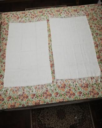 Set 2 Asciugamani Corredo Anni 30 Cotone Ricamati 