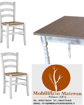 Set Sedie Tavoli Shabby Bar Ristorante cd0054