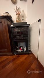 Impianto Hi-Fi Vintage Toshiba Aurex con mobile