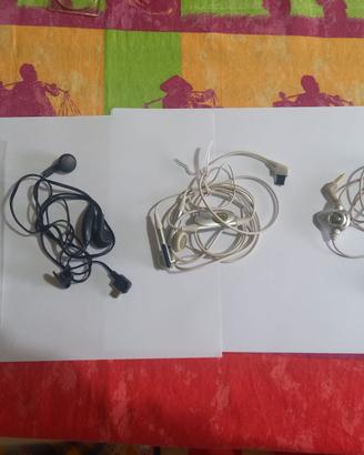6 pz auricolari e cinghietti samsung caricabatteri