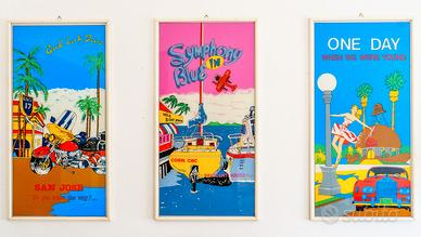 RARE serigrafie su vetro - Estetica Pop Retro USA