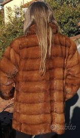 pelliccia di visone  orizzontale, colore miele 