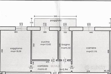 Appartamento di 74 m² con 3 locali e posto auto a 