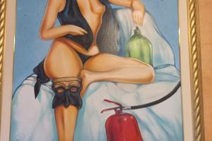 quadro  olio  su  tela   