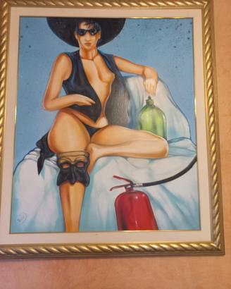 quadro  olio  su  tela   