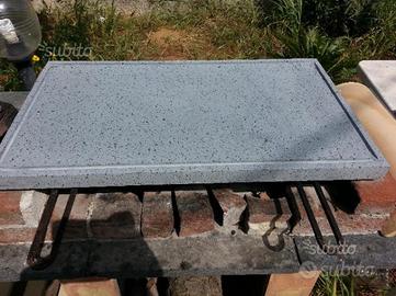 Piastra griglia in pietra lavica 50X40X3 barbecue