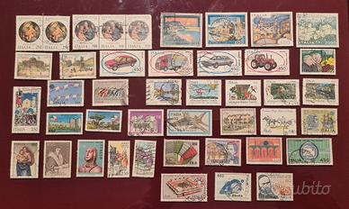 124 Francobolli Italia anni 80-90-2000-10 No Doppi