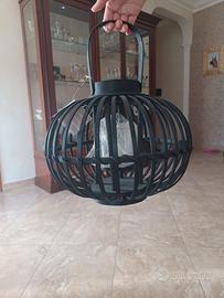 lanterna in bamboo nera.