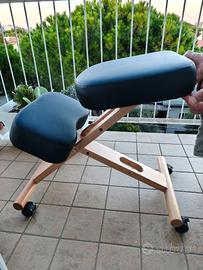 Sedia ergonomica posturale in legno