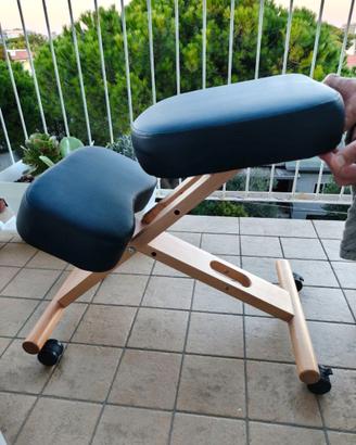 Sedia ergonomica posturale in legno