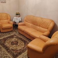 salotto in vera pelle