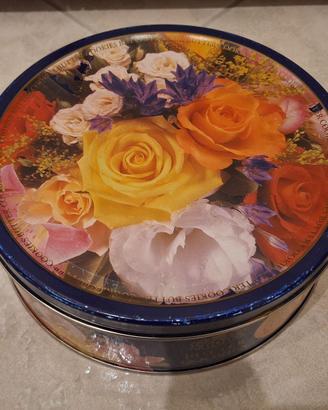 Scatola Vintage Biscotti Danesi Vuota "floreale"