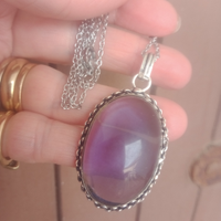 Collana in argento 925 con ciondolo in ametista