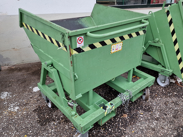 Cassa benna ribaltabile per muletto 675lt