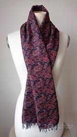 Sciarpa double face in seta e lana da uomo