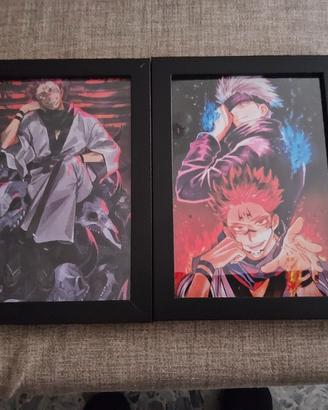 quadretto cornice lotto jujutsu kaisen gojo sukuna