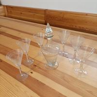 Set cocktail/martini cristallo anni '60
