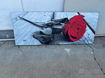 Quadro tela rosa rossa