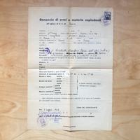 Denuncia armi anno 1962