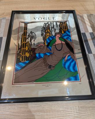 Quadro vintage Vogue 1922 con cornice - 42×32 cm