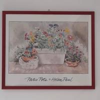 Helen Paul - Patio Pots - Stampa Vintage (50 x 60)