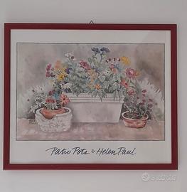 Helen Paul - Patio Pots - Stampa Vintage (50 x 60)