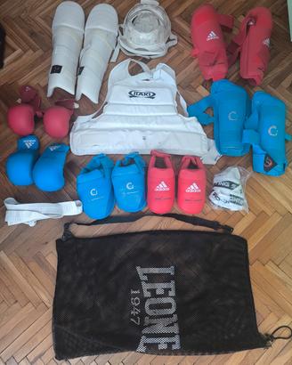 Set protezioni Karate, Adidas Leone