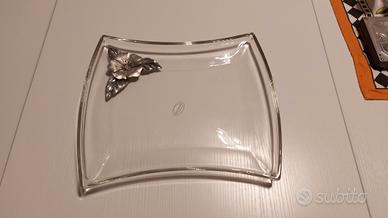 Vassoio Svuotatasche Vetro Argento