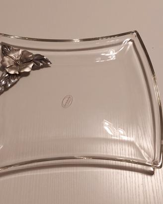 Vassoio Svuotatasche Vetro Argento