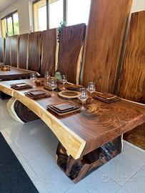 Tavolo Monumentale in Acacia Thailandese Massello