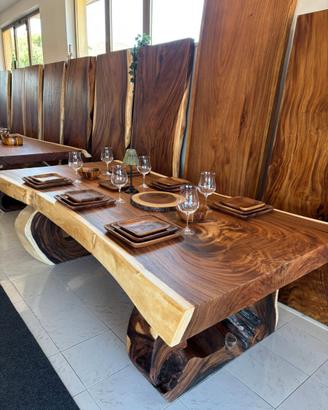 Tavolo Monumentale in Acacia Thailandese Massello