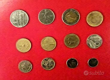 81 monete Lire Italiane 12 tipologie - in blocco