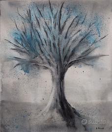 Albero, quadro moderno astratto Tela bordi spessi