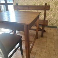 tavolo + panca (legno massello)