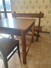 tavolo + panca (legno massello)